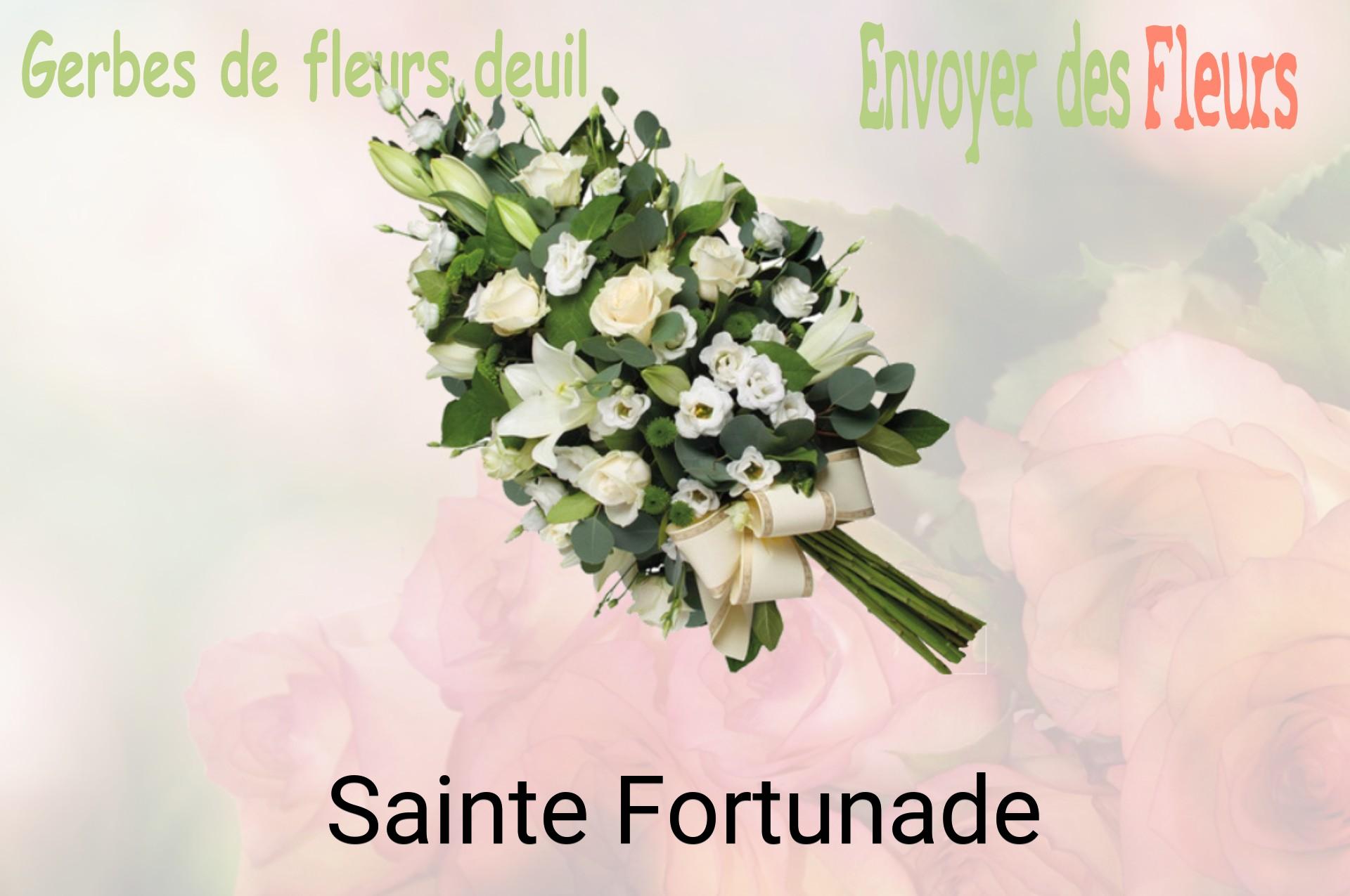 Gerbe de fleurs de deuil livrée à Sainte-Fortunade
